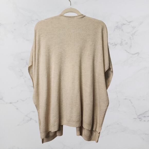 LOFT XS/SM Open Front Sleeveless Cardigan/Shawl/Vest Ivory - Picture 2 of 4